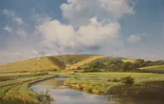 Under the Downs by Frank Wootton, print, sold Nov 2023
