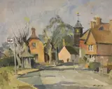 Abinger Hammer by Edward Wesson, oil on canvas board, sold Nov 2023