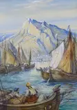 Alicante, Spain by Paul Hardy, watercolour, offered Nov 2023