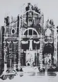 San Moise, Venice by John Piper, lithograph, sold Nov 2023