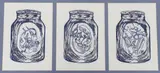 Kilner jars and beach findings by Holly Norris, screenprint, offered Nov 2023