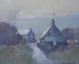 A late walk by Norman Battershill, oil on canvas board, sold Nov 2023