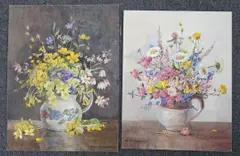 Hedgerow Flowers by Edith Alice Andrews, watercolour, sold Nov 2023
