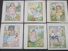 Humorous Children with by Phyllis Purser, watercolour, sold Nov 2023