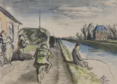 Colour print by Edward Ardizzone, print, sold Nov 2023