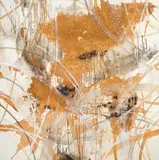 4 Circles Amber by Sandra Shashou, oil on canvas, sold Oct 2023