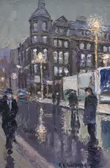 Dale Street, Central Manchester by Reg S. Gardner, oil on board, sold Oct 2023