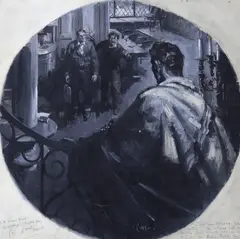 Illustration for the Illustrated London News by Terence Cuneo, oil on board, sold Oct 2023