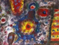 Night Blossoming by Alan Davie, 2013, mixed media, sold Oct 2023