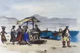 Lerici 1957 by Felice Vellan, 1957, watercolour, sold Oct 2023