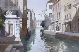 Rio di Garzoti, Venice by James Fletcher-Watson, watercolour, sold Oct 2023