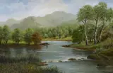 Tranquillity by Horace Leonard Braunston, oil on canvas, offered Oct 2023