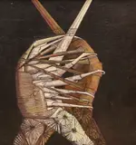 Conflict by Tessa Christie, oil on board, offered Oct 2023