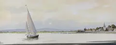 Old Bosham by David Holmes, watercolour, sold Oct 2023
