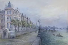 St Thomas's by Walter Duncan, watercolour, offered Oct 2023