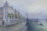 St Thomas's by Walter Duncan, watercolour, offered Oct 2023