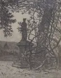Overlooking Florence by Robert Charles Goff, pencil, offered Oct 2023