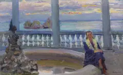 Impressionist by Pierre Kannah, oil on board, sold Oct 2023