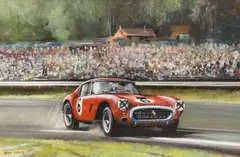 Ferrari 250 SWB, 1961 Tourist Trophy by Dion Pears, oil on canvas, sold Oct 2023