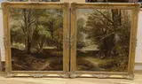 Woodland encampments by George Fielding, oil, sold Oct 2023