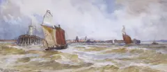 Off Calais by Thomas Bush Hardy, 1887, watercolour, sold Oct 2023