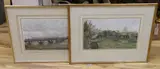 Evening, Kent - Where the old cottage once stood by Maurice Raymond Sheppard, watercolor, sold Oct 2023