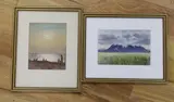 Evening study and Queensland weather study by Clifford Bayly, watercolor, offered Oct 2023