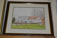 'Burgh Mill by John A.Watson, 1998, watercolour, sold Jan 2024