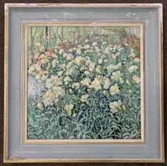 In The Greenhouse by Mary Martin, oil on board, sold Jan 2024