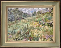 My Wild Garden by Mary Martin, oil on board, sold Jan 2024