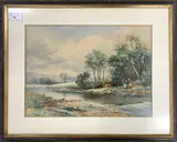 A landscape by John Bates Noel, watercolour, offered Jan 2024