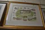 A central composition of a Country house with a series of by K.F. Robins, watercolour, sold Jan 2024