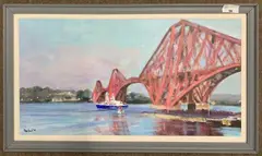 Maid of the Forth by Paul Rowland, 2019, acrylic on board, sold Jan 2024