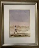 Herding cattle by Shelagh Price, watercolour, sold Jan 2024