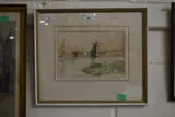 Norfolk Broads by Jason Partner, watercolour, sold Jan 2024