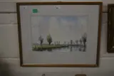 Countryside landscape by John R.Pretty, watercolour, sold Jan 2024