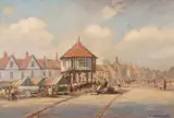 Wymondham Market Cross by Joe Fairhurst, oil on canvas, offered Dec 2023