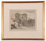 North Side, South Gate, Yarmouth, Norfolk by John Sell Cotman, etching, offered Dec 2023