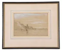 Cromer by William Howes Hunt, charcoal, sold Dec 2023