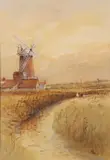 Cley Mill by John Tuck, watercolour, sold Dec 2023