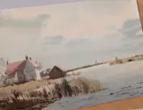 View over Thurne by Leslie L Hardy Moore, watercolour, sold Dec 2023