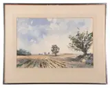 Horse Fen, Ludham by Clifford John, watercolour, sold Dec 2023