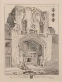 Walsingham Abbey Gate by John Sell Cotman, etching, sold Dec 2023