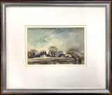 The Old Oast Houses by Rowland Hilder, watercolour, offered Dec 2023