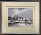 Kirkcubright, River Dee by Anthony Pearce, watercolour, sold Dec 2023
