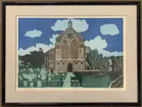 Binham Priory by John Brunsden, pencil, sold Dec 2023