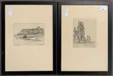 Ancient Whitby by J.W. King, pencil, offered Dec 2023