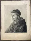 Louis Le Cardonnel by Élisabeth de Groux, etching on paper, offered Dec 2023