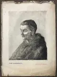 Louis Le Cardonnel by Élisabeth de Groux, etching on paper, offered Dec 2023