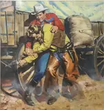 Untitled by Jordi Penalva, Gouache - Buck Jones, sold Dec 2023